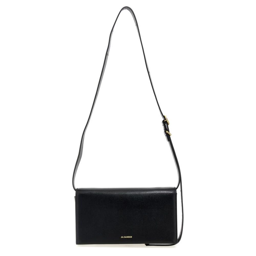 Jil Sander Black Leather Crossbody Women's Bag